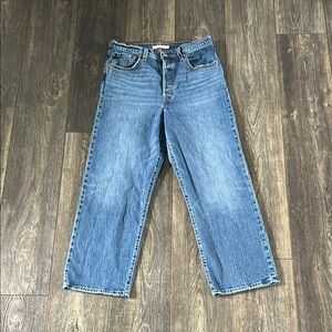 Levi's Blue Straight Leg Jeans with Classic Style
